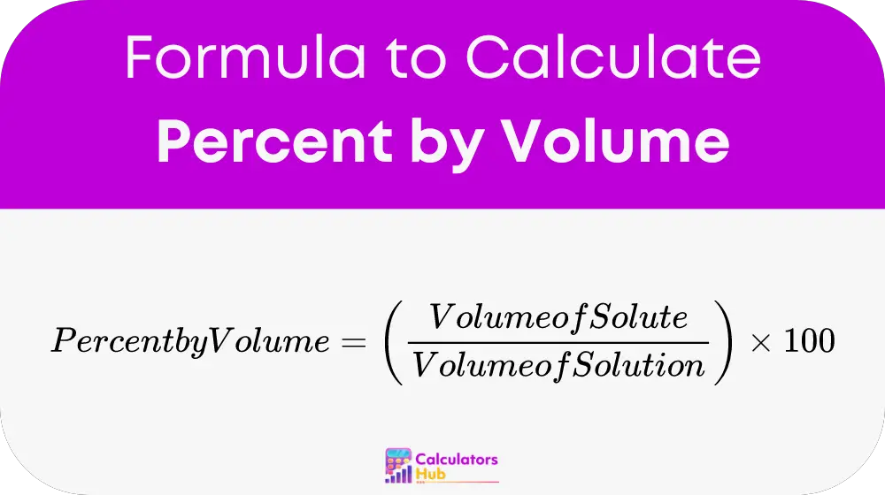 Percent by Volume Calculator Online