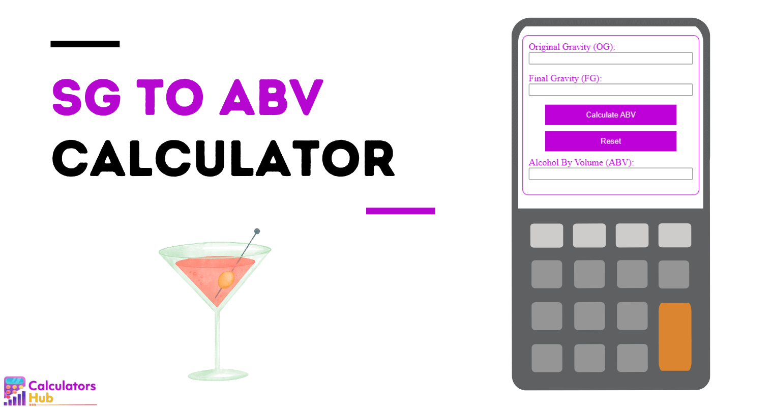 SG to ABV Calculator