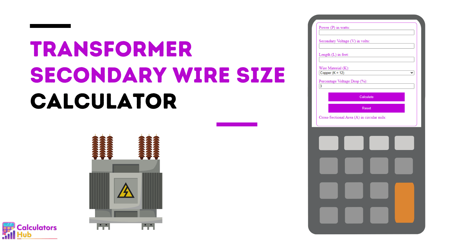 Transformer Secondary Wire Size Calculator