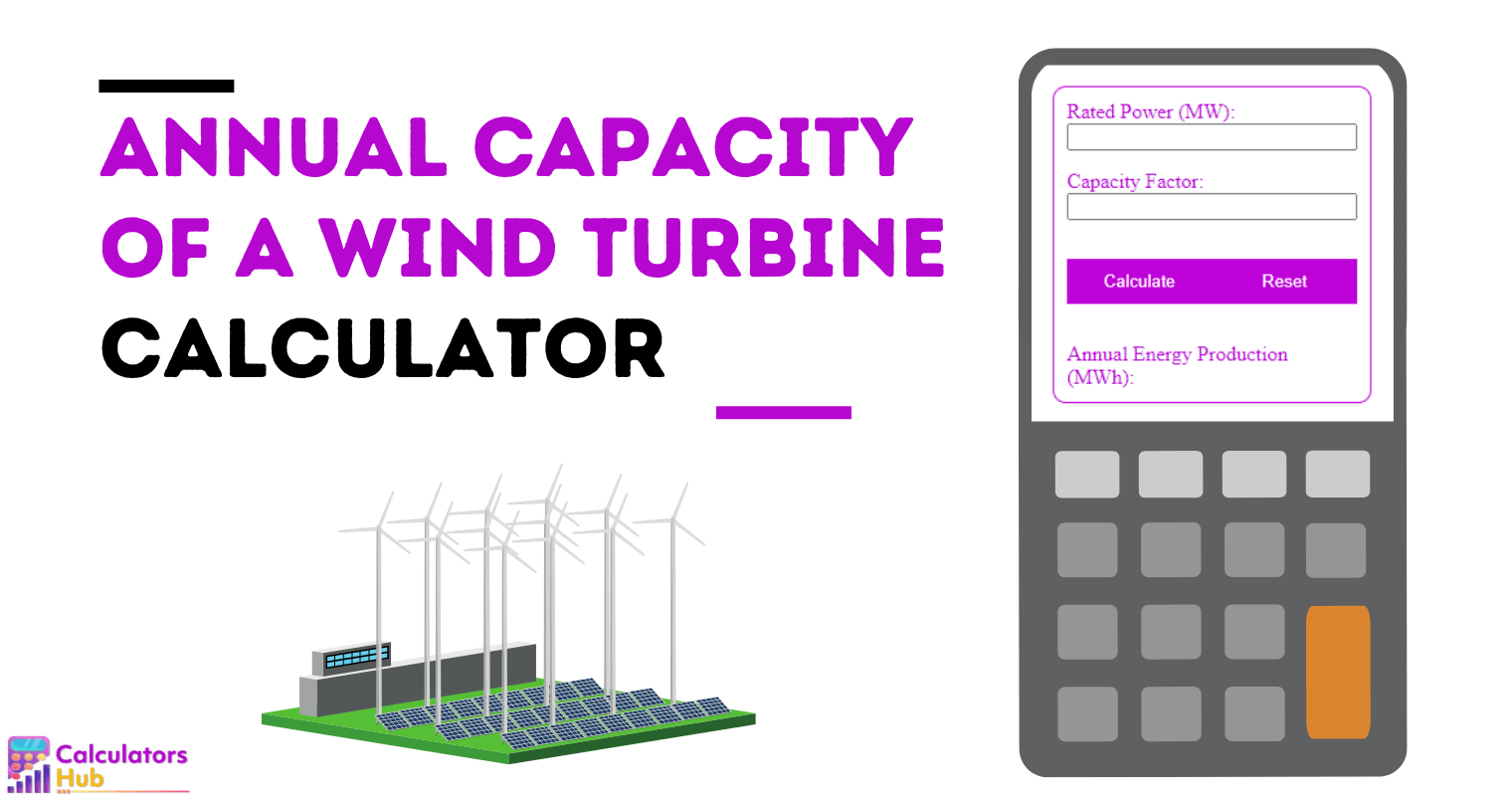 Annual Capacity Of A Wind Turbine Calculator