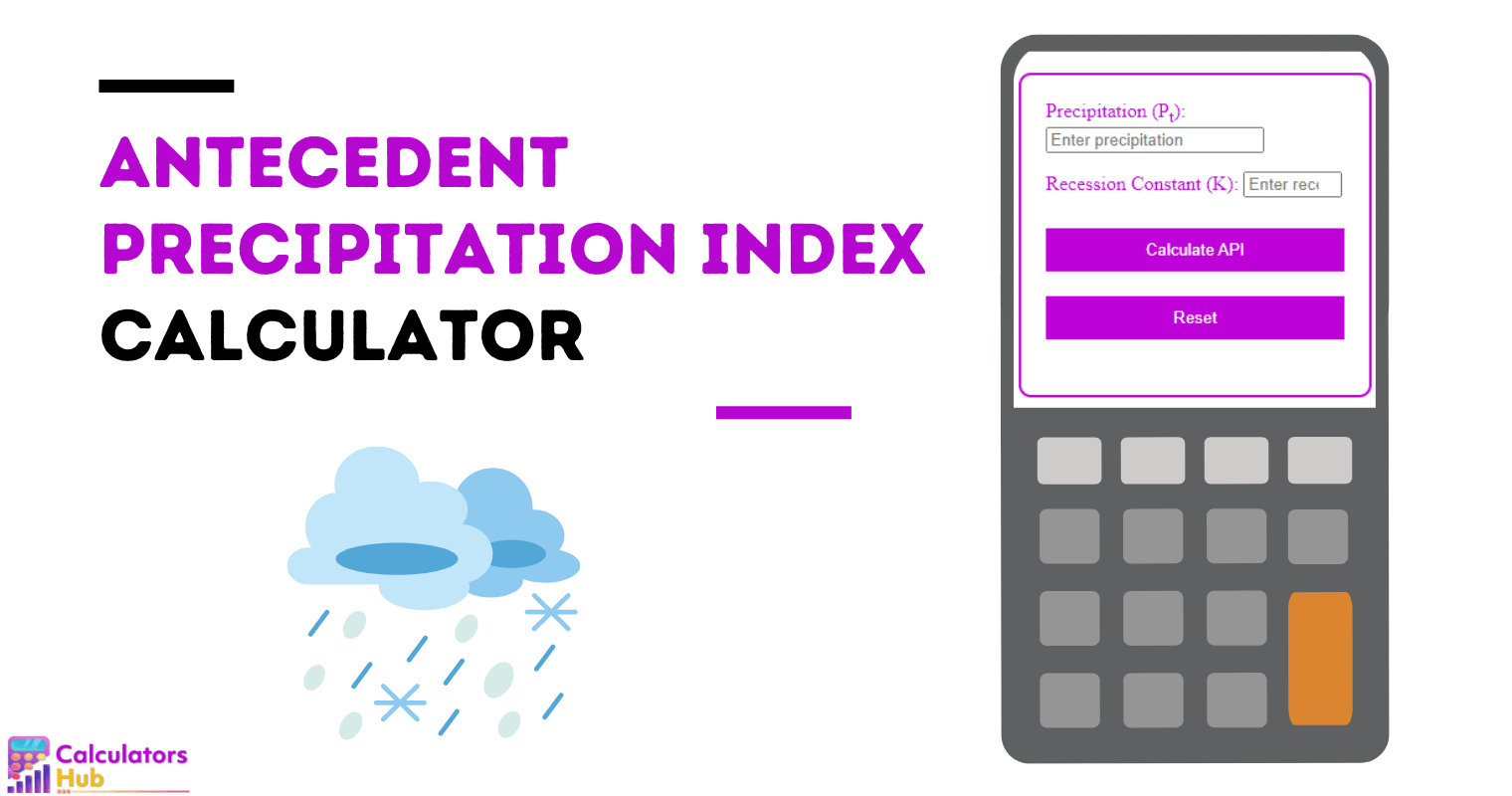 Antecedent Precipitation Index Calculator