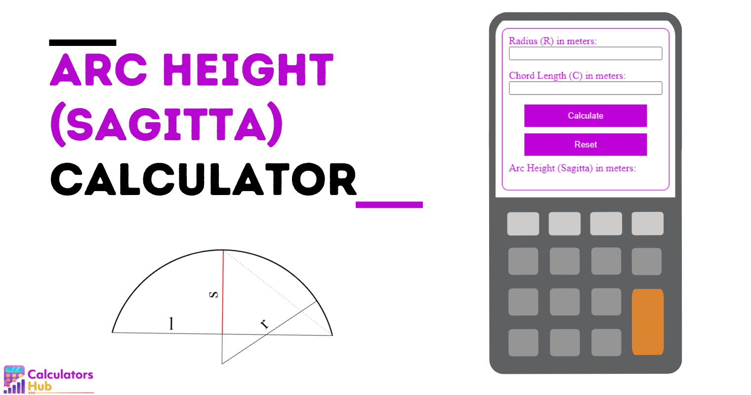 Arc Height (sagitta) Calculator