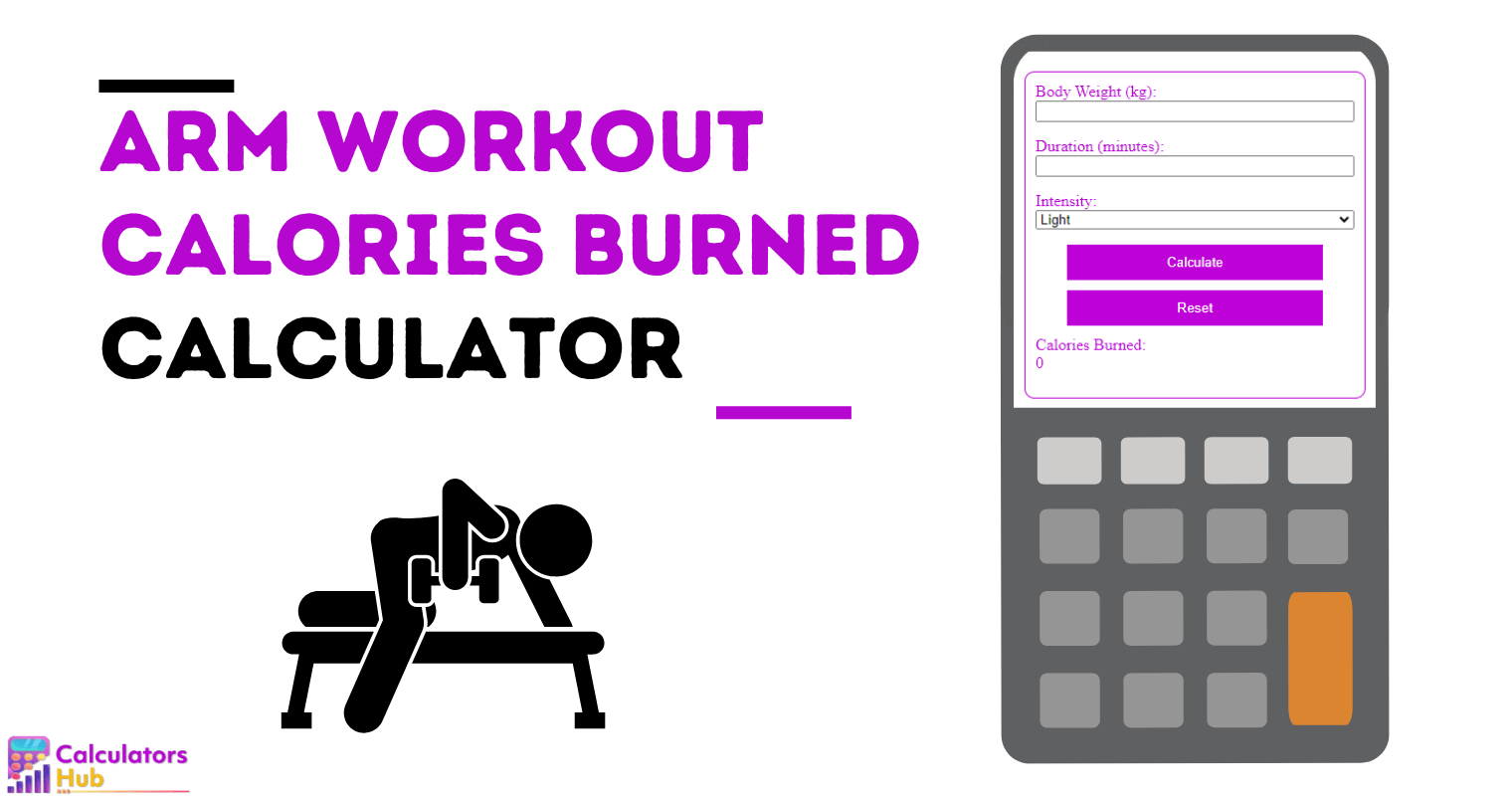 Arm Workout Calories Burned Calculator