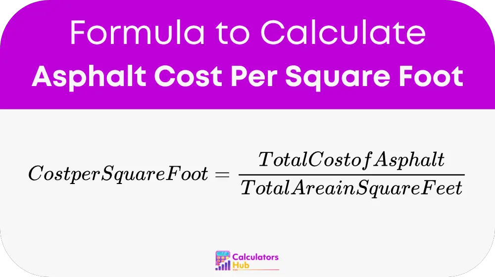 Asphalt Cost Per Square Foot