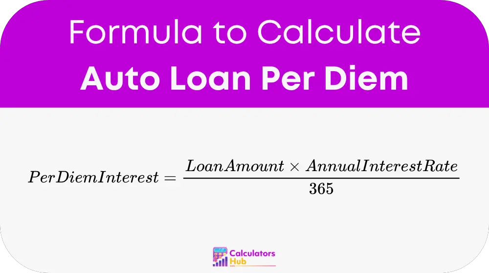 Auto Loan Per Diem