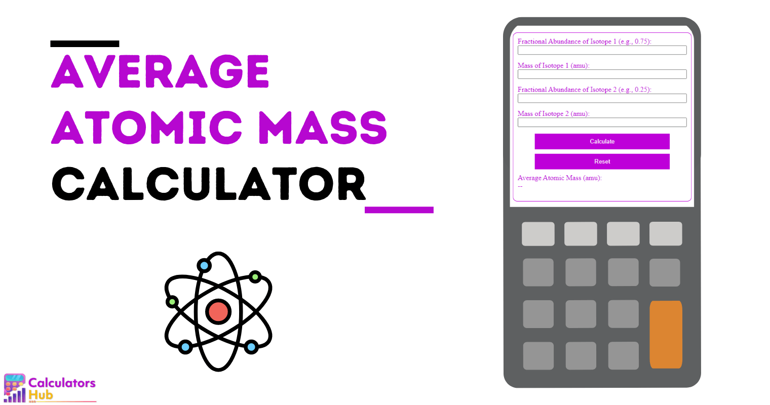 Average Atomic Mass Calculator