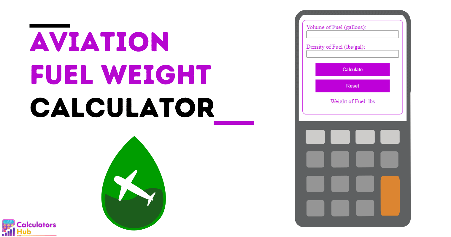 Calculadora de peso de combustible de aviación