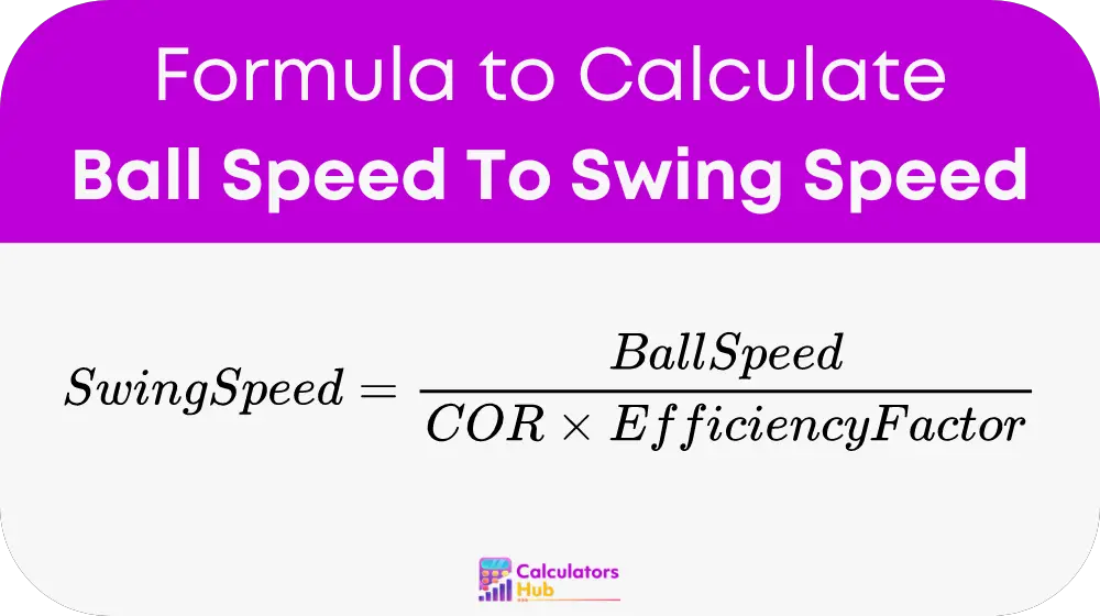 Ball Speed To Swing Speed