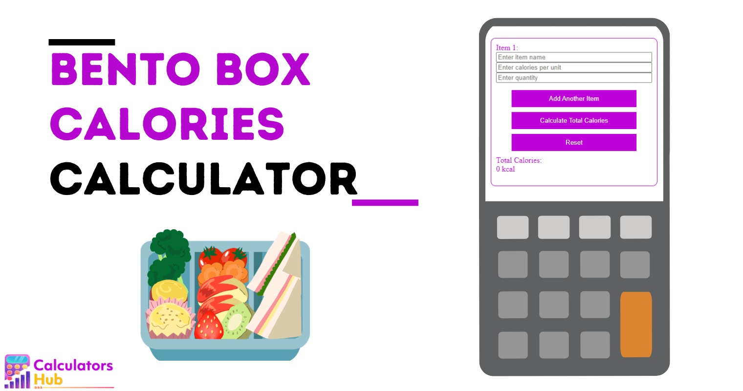 Bento Box Calories Calculator