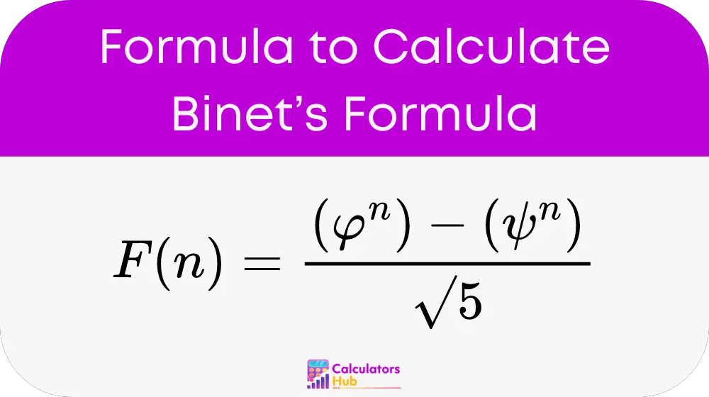 Binet’s Formula