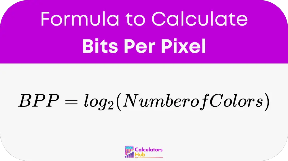 Bits Per Pixel Calculator