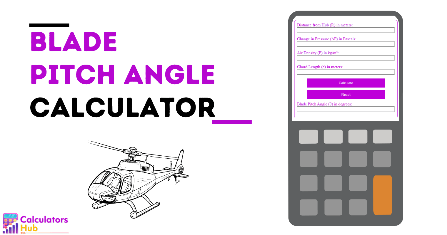 Blade Pitch Angle Calculator