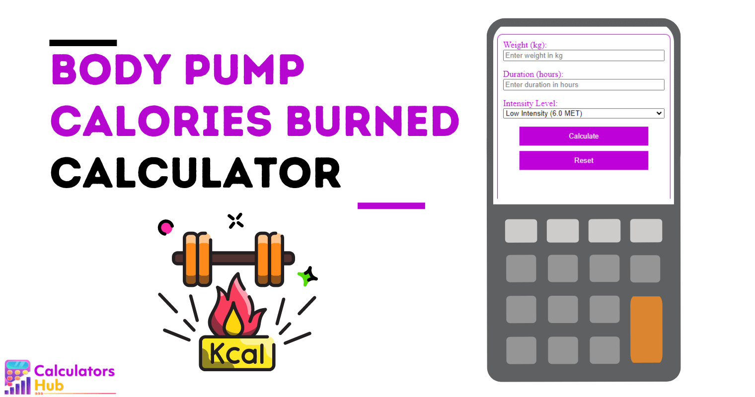 Body Pump Calories Burned Calculator