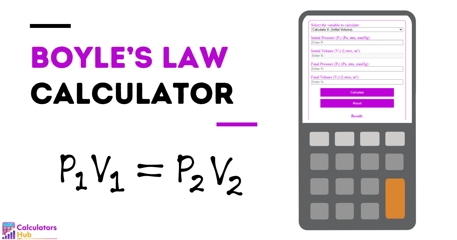 Boyle’s law calculator