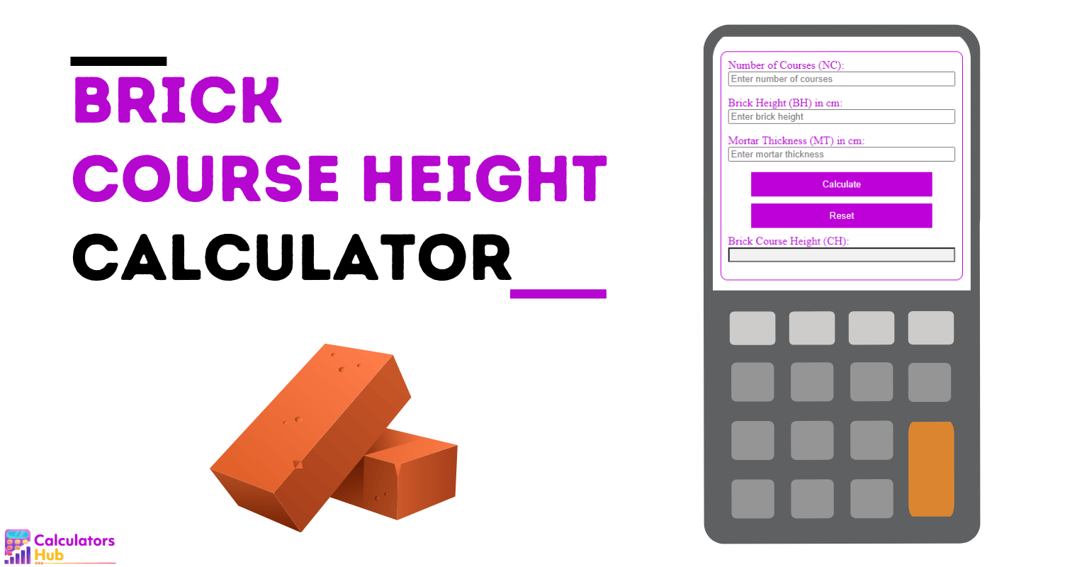 Brick Course Height Calculator