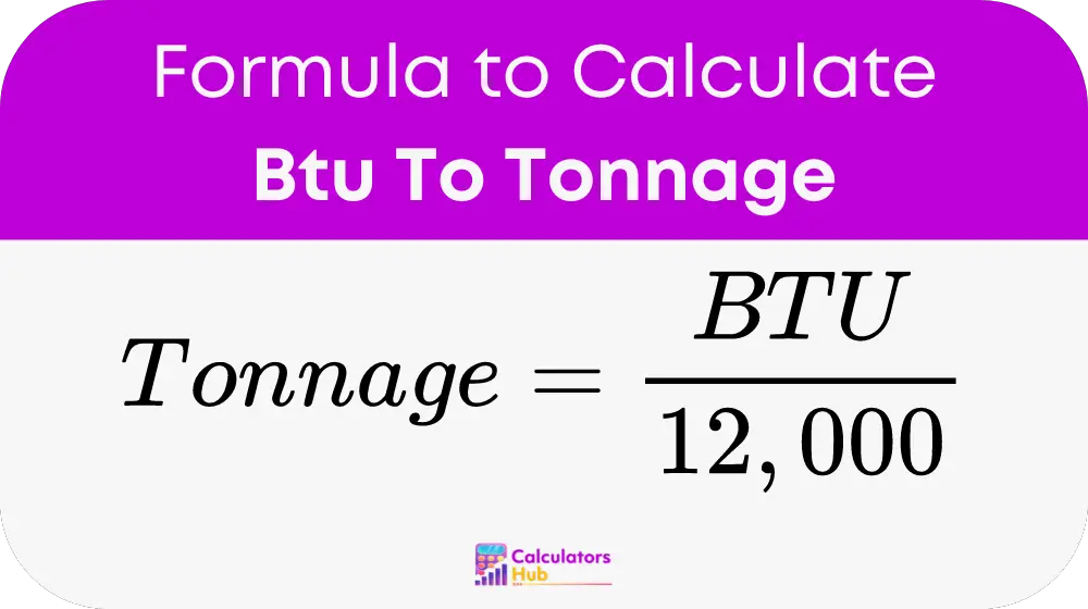 Btu To Tonnage