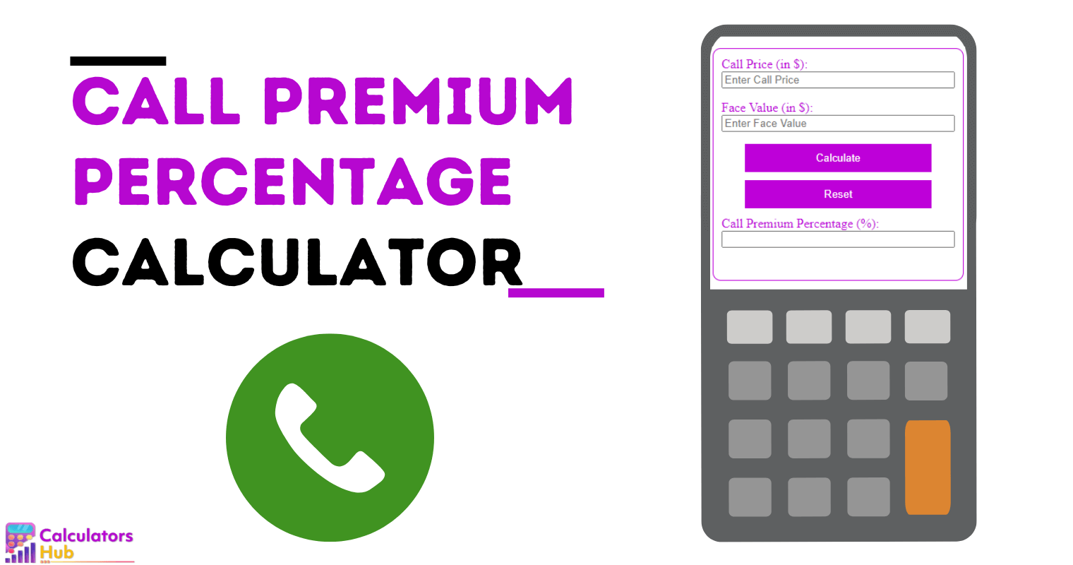 Call Premium Percentage Calculator