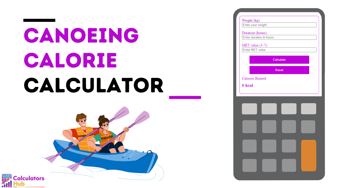 Calculateur de calories pour le canoë