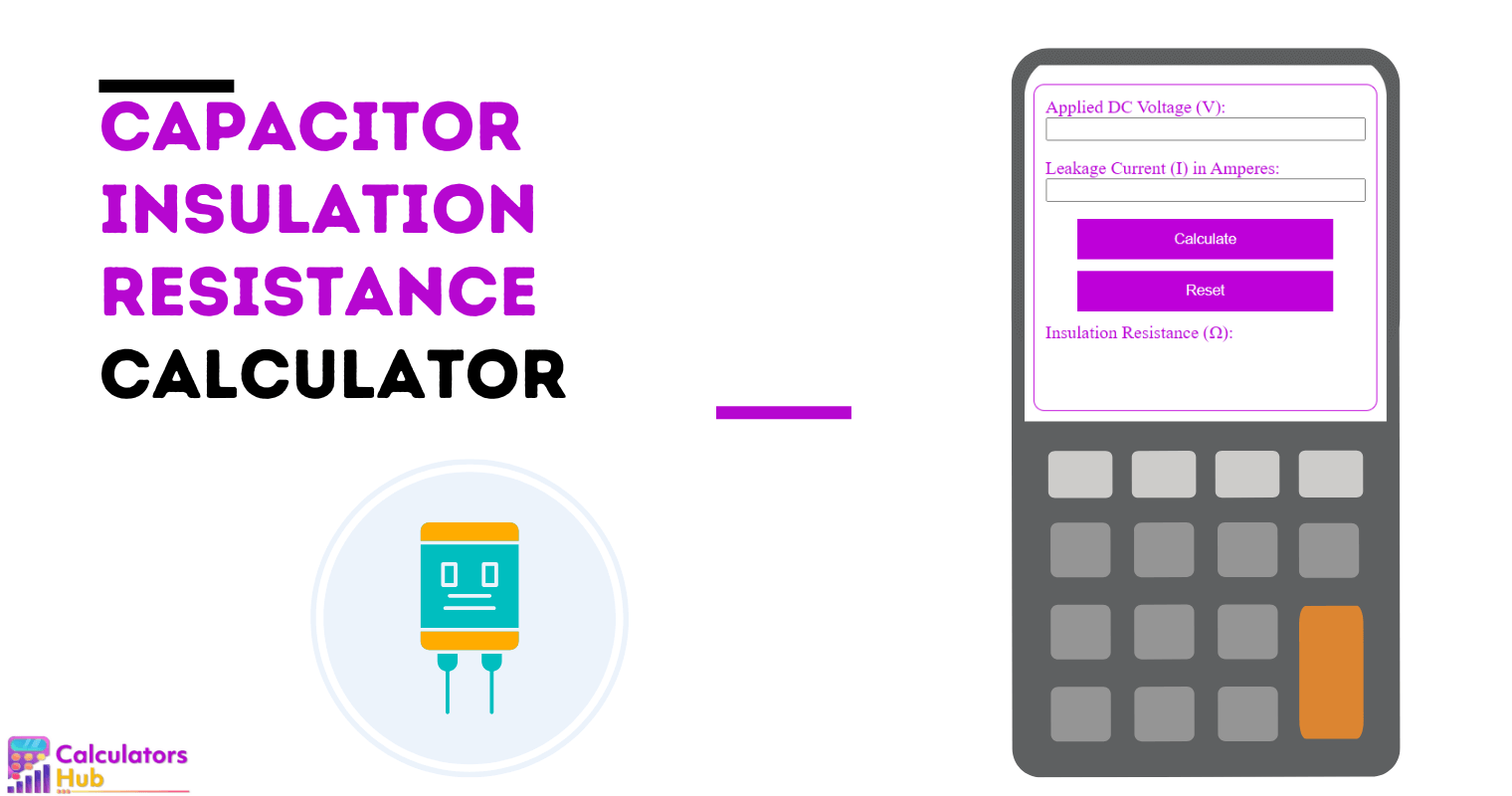 Calculateur de résistance d'isolement de condensateur