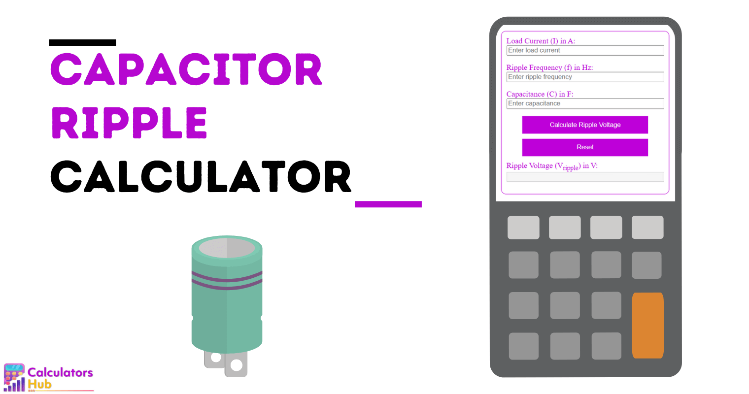 Calculateur d'ondulation de condensateur