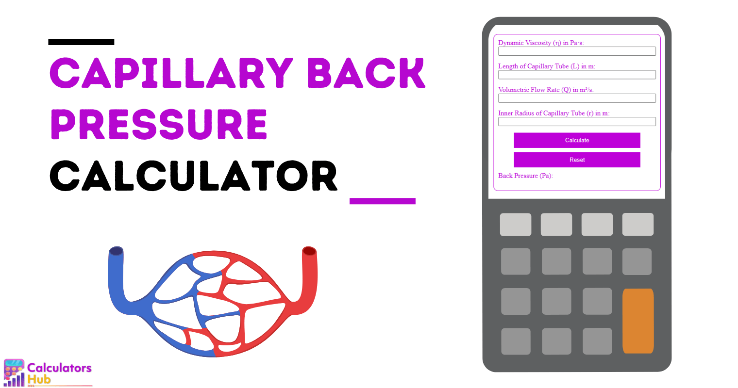 Capillary Back Pressure Calculator