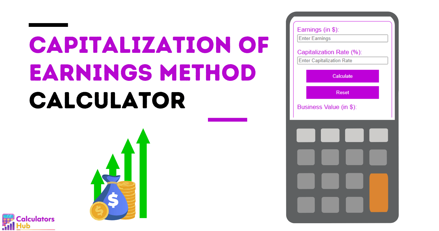 Capitalization of Earnings Method Calculator