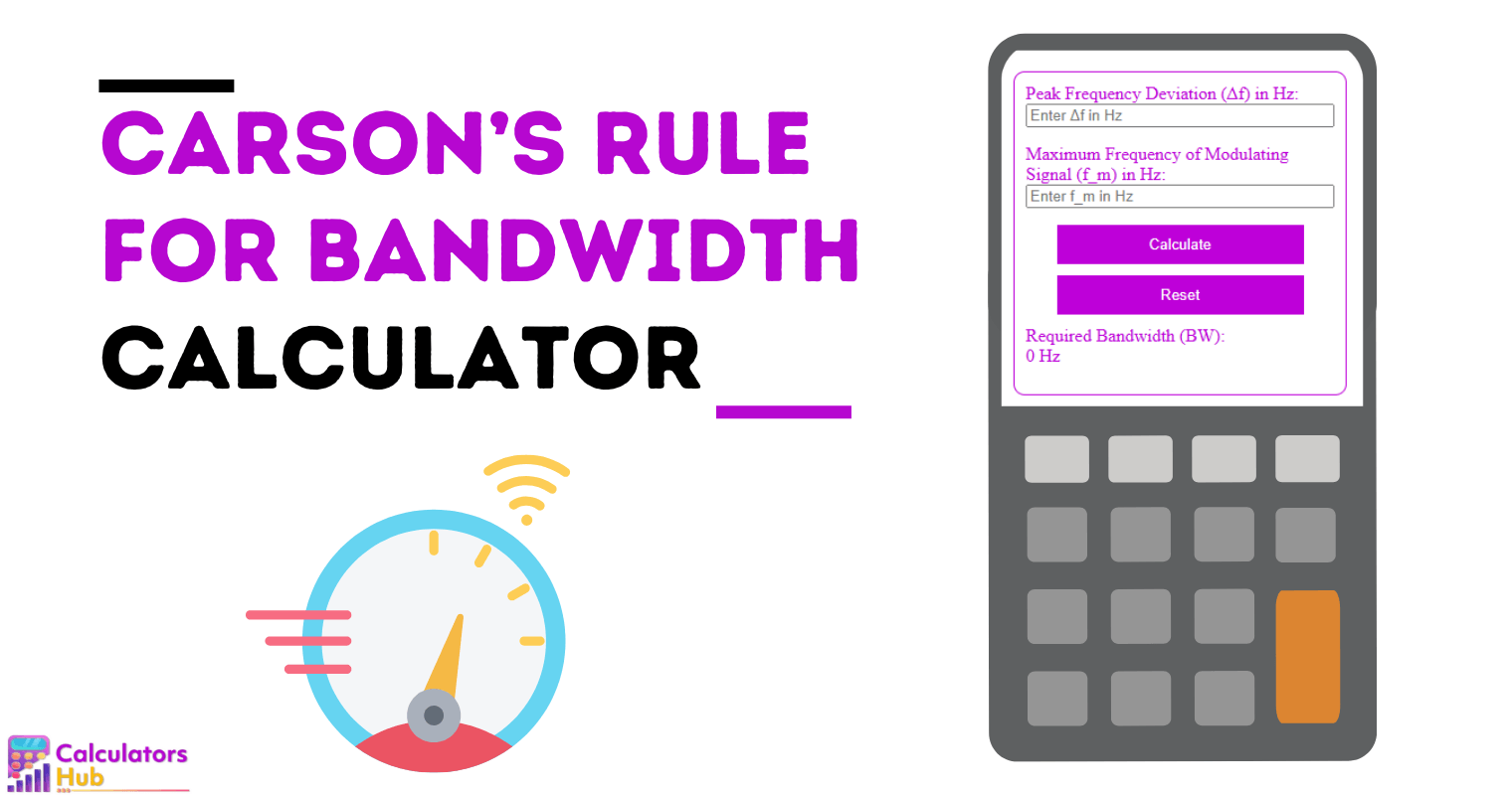 Carson’s Rule For Bandwidth Calculator