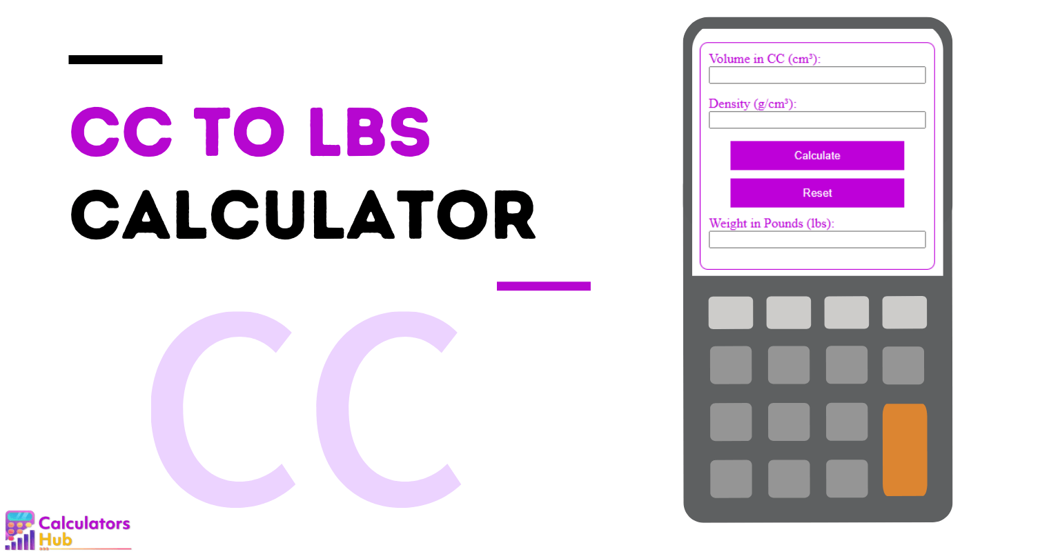 CC to Lbs Calculator