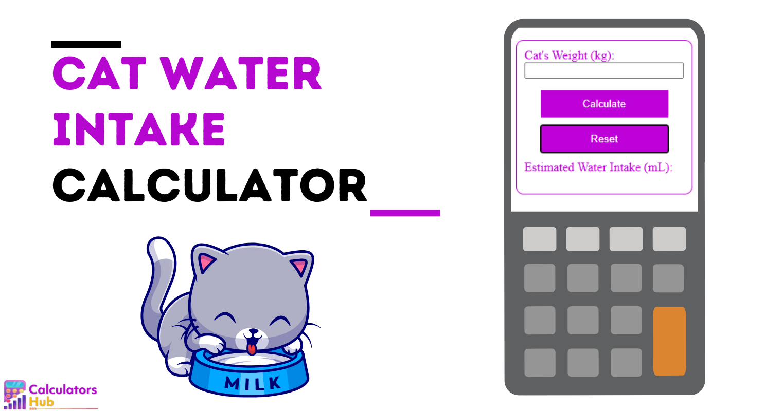 Cat Water Intake Calculator