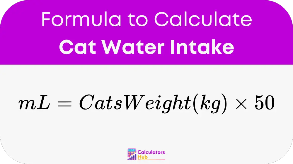 Cat Water Intake Calculator