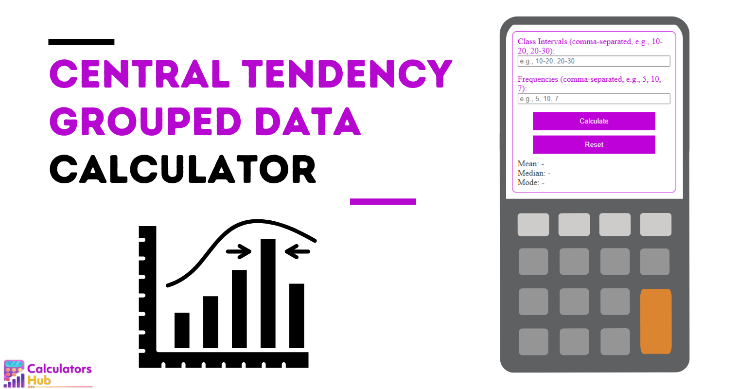 Central Tendency Grouped Data Calculator