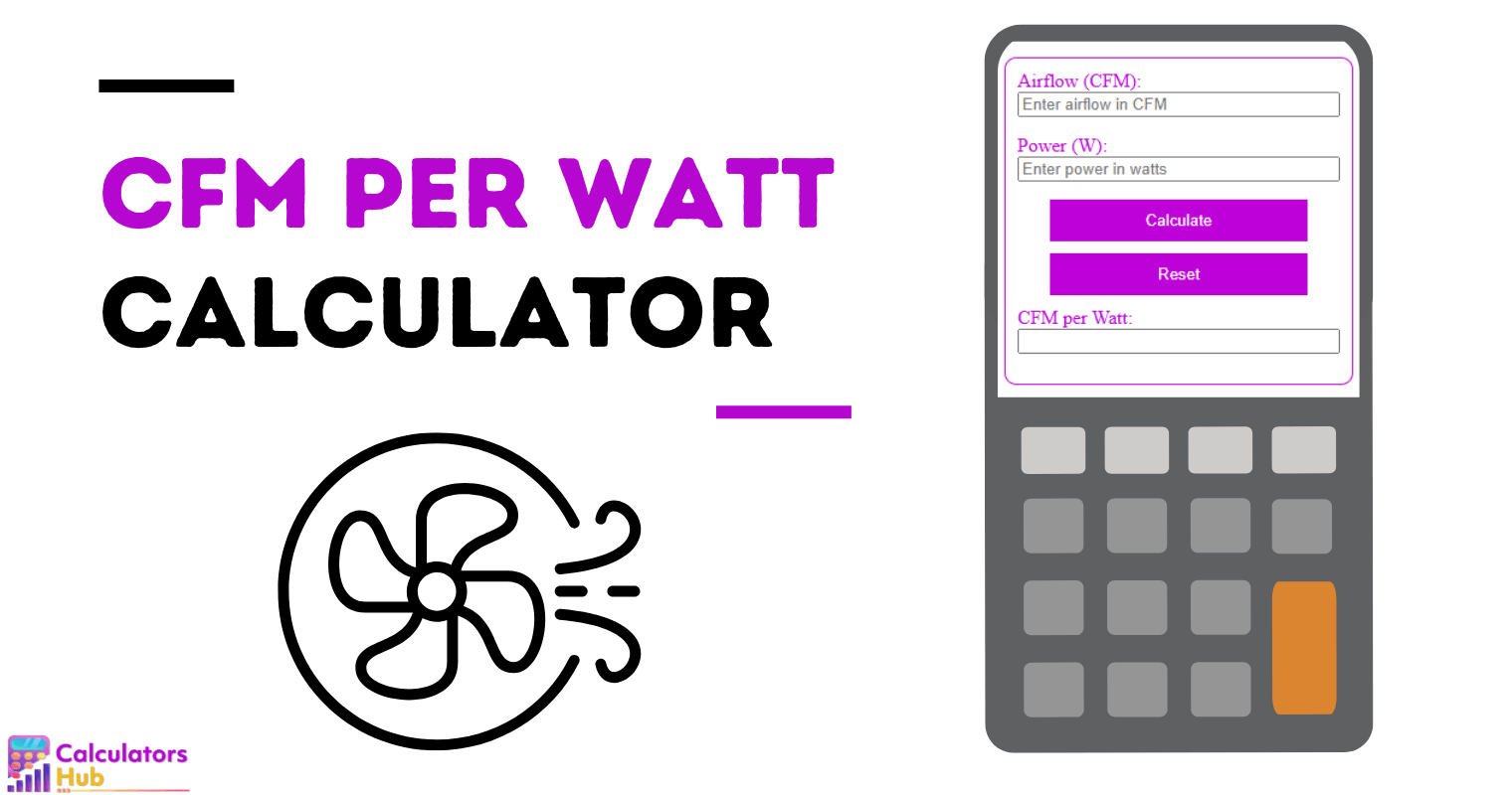 Cfm Per Watt Calculator