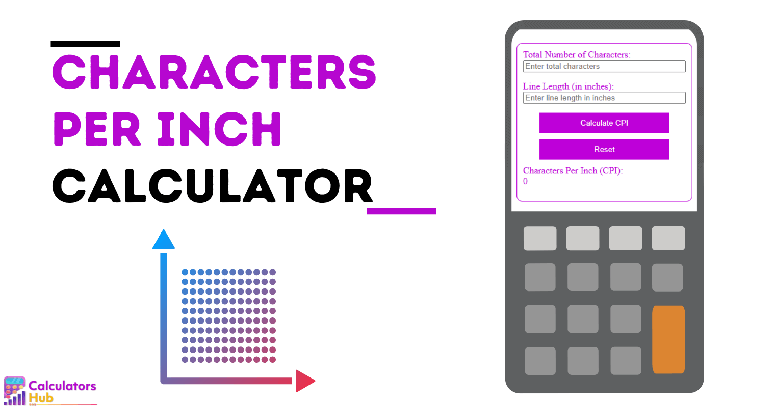 Characters Per Inch Calculator