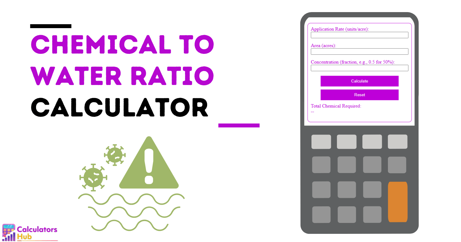 Chemical To Water Ratio Calculator