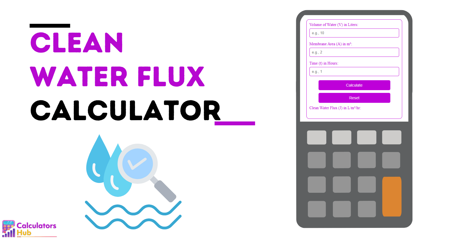 Clean Water Flux Calculator