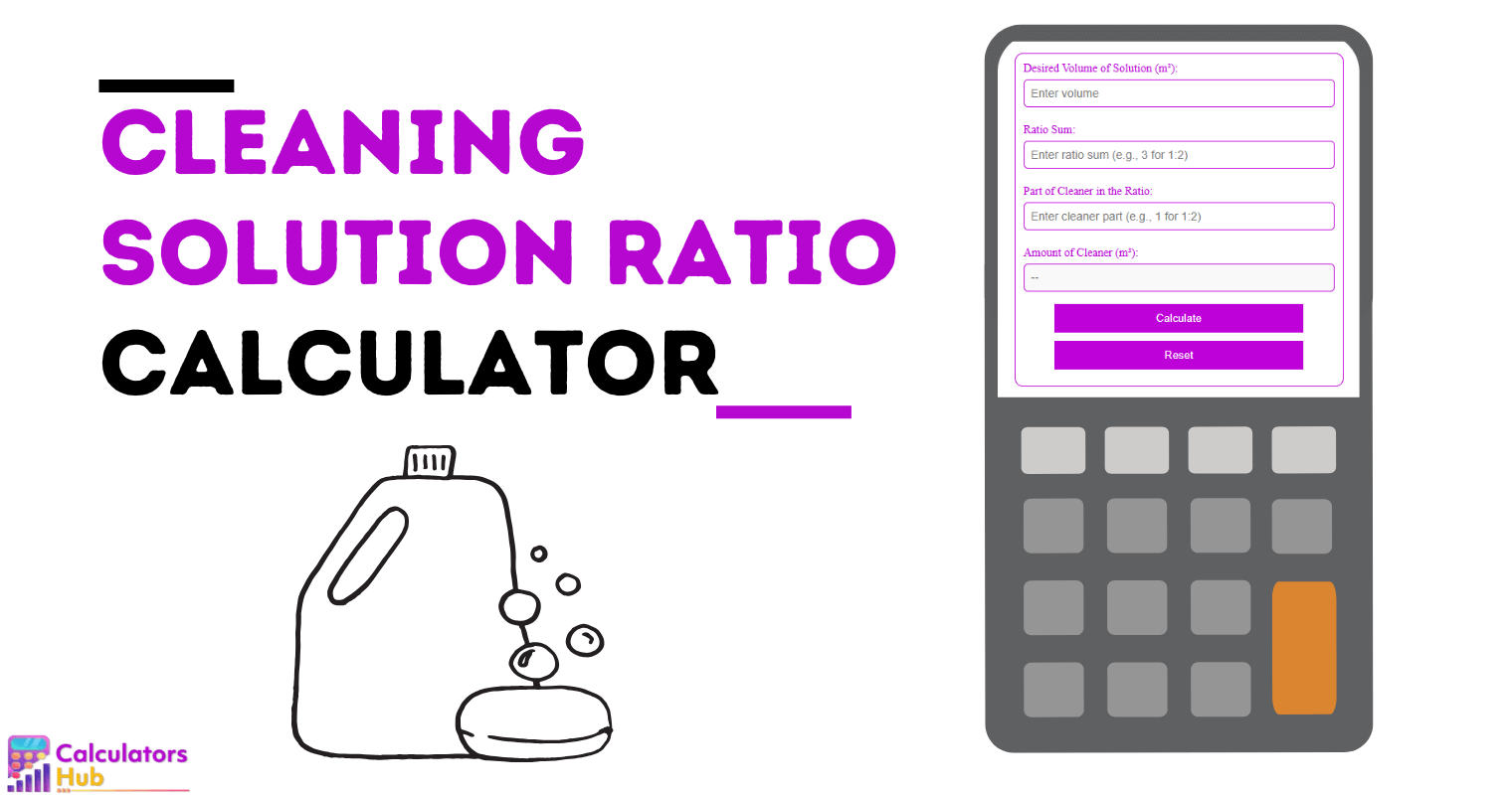 Cleaning Solution Ratio Calculator