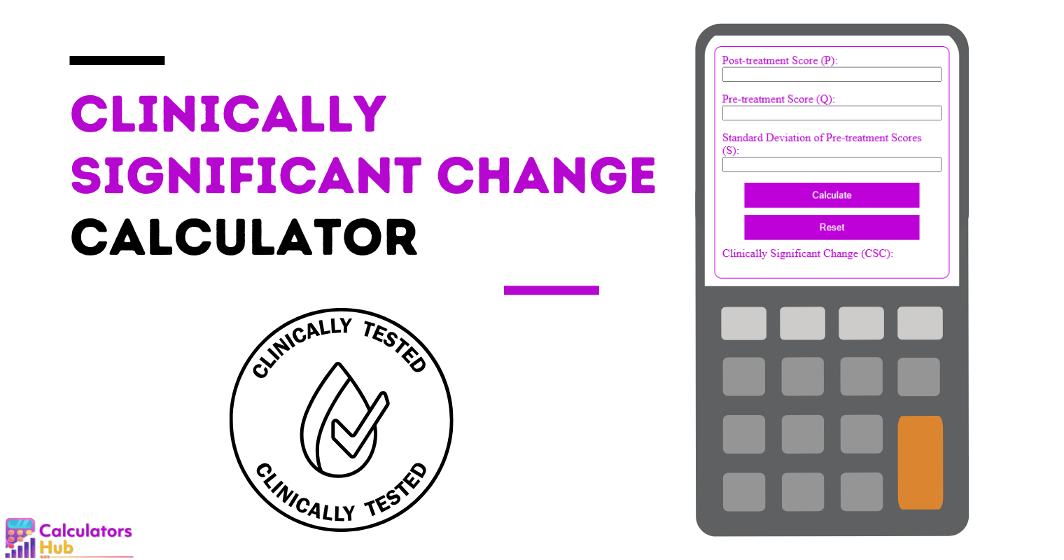 Clinically Significant Change Calculator