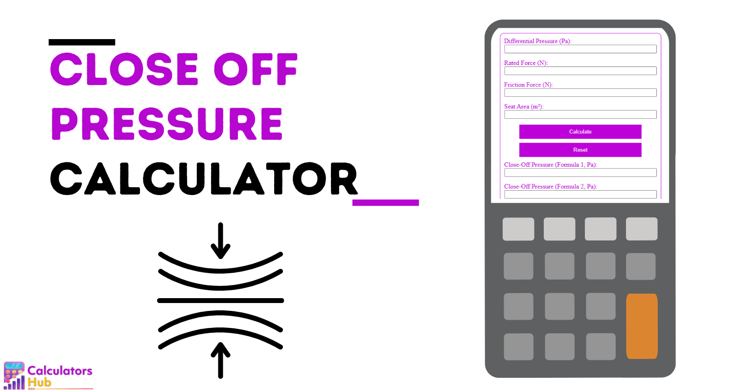 Close Off Pressure Calculator