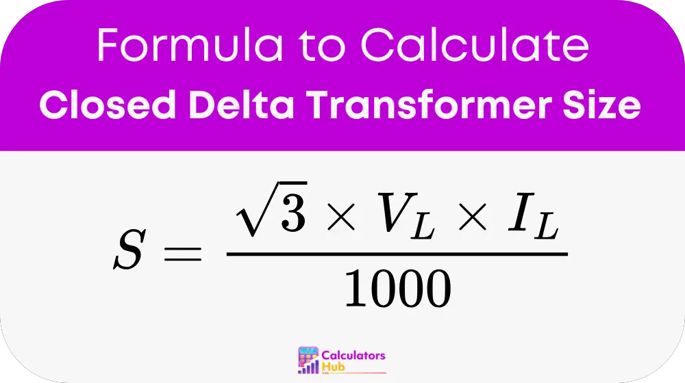 Closed Delta Transformer Size