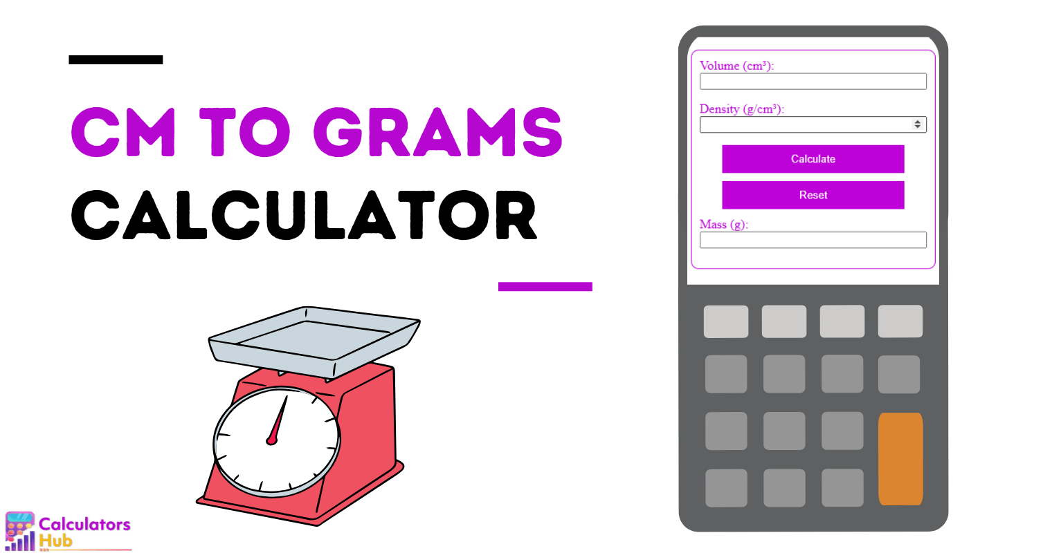 Cm To Grams Calculator