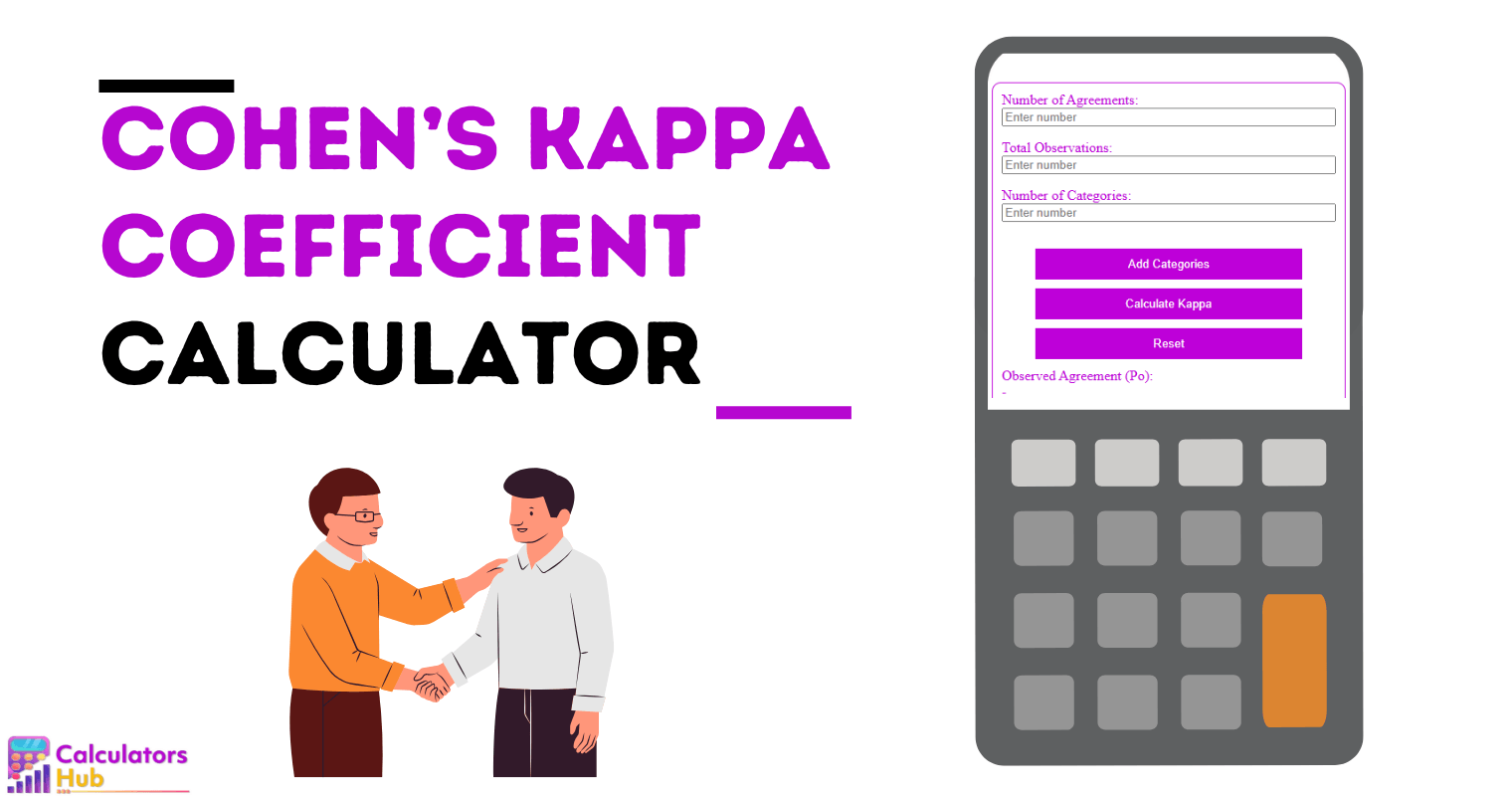 Cohen’s Kappa Coefficient Calculator