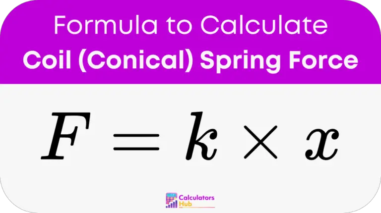 Coil Conical Spring Force Calculator