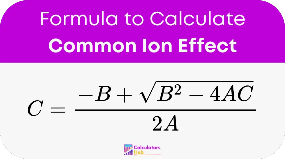 Common Ion Effect