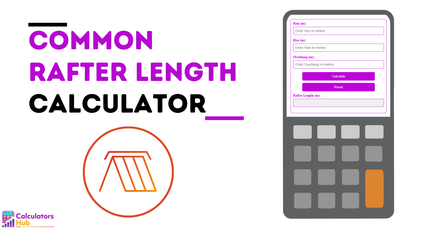 Common Rafter Length Calculator