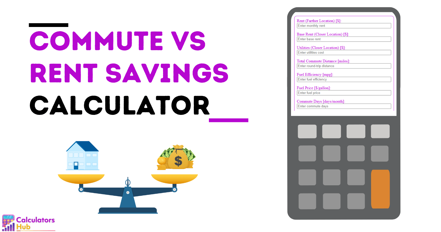 Commute Vs Rent Savings Calculator