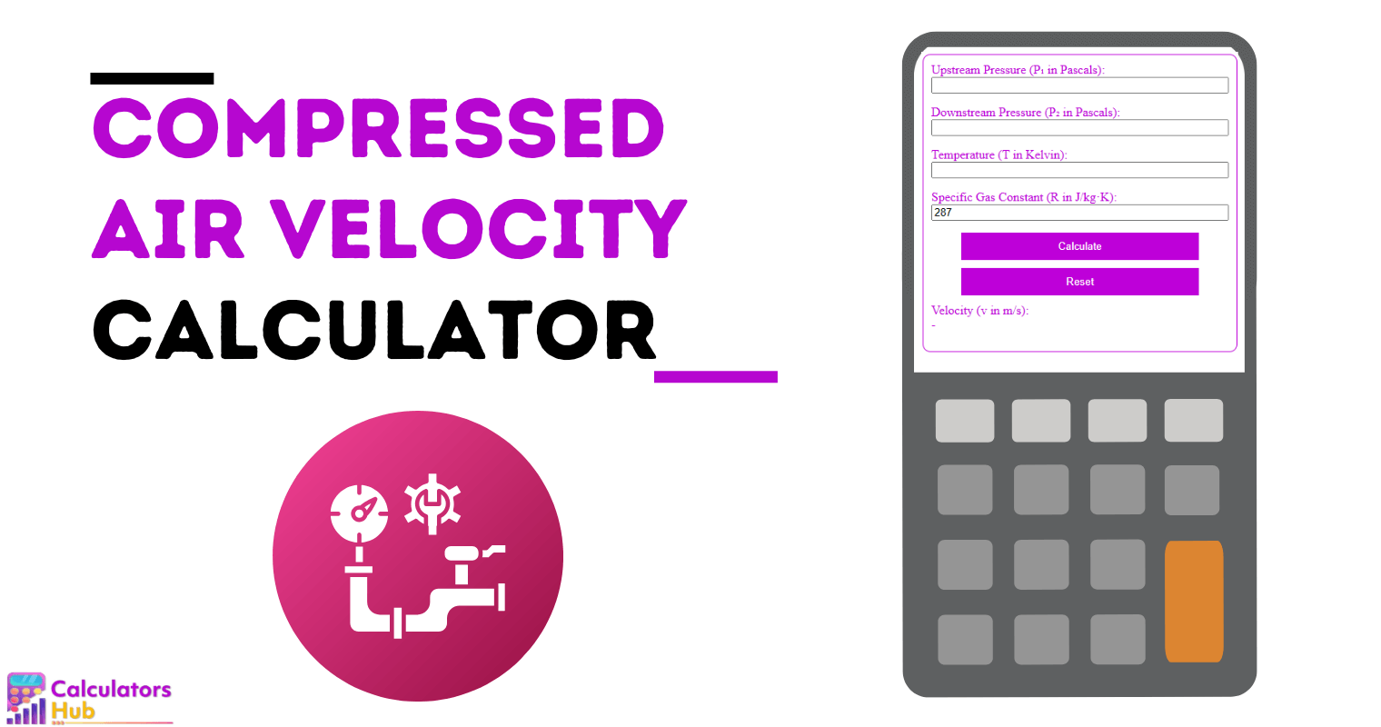 Compressed Air Velocity Calculator