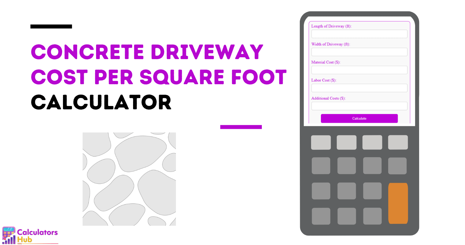 Concrete Driveway Cost Per Square Foot Calculator