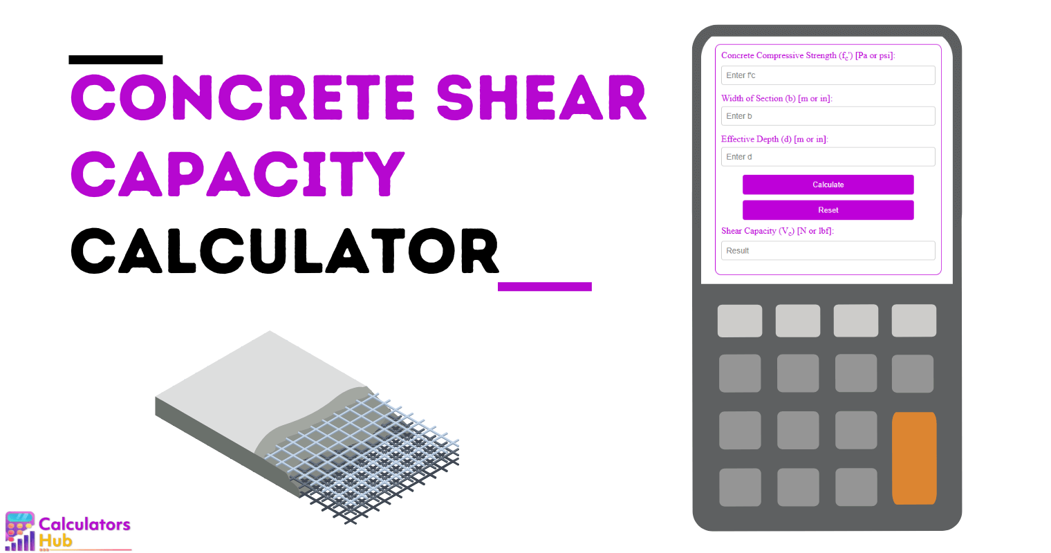 Concrete Shear Capacity Calculator