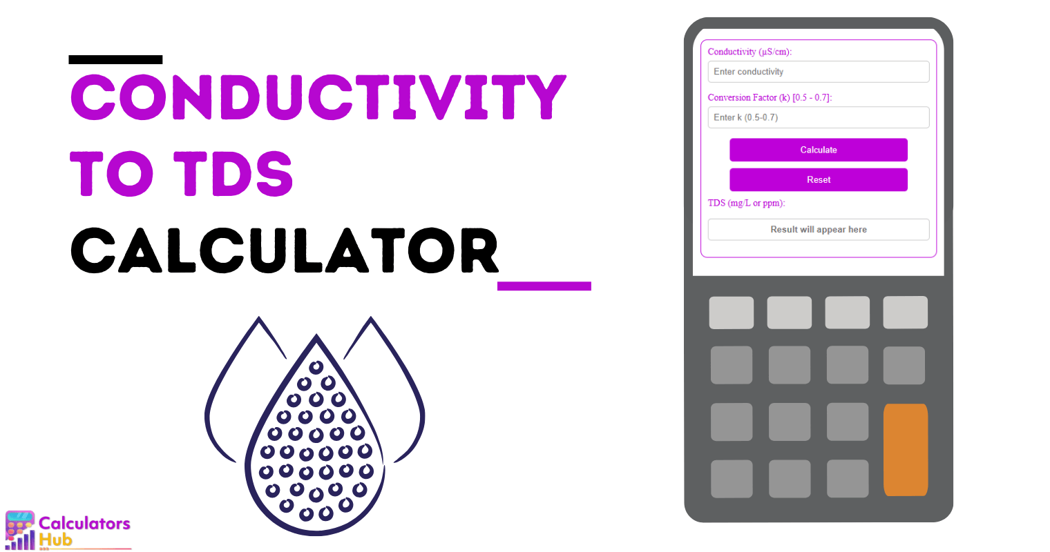 Conductivity To Tds Calculator