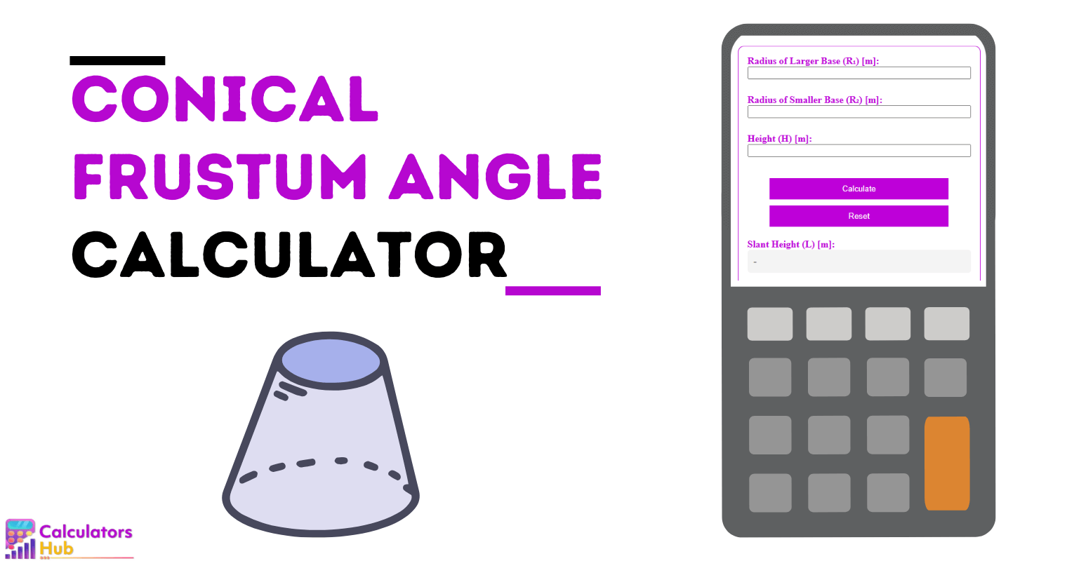 Conical Frustum Angle Calculator